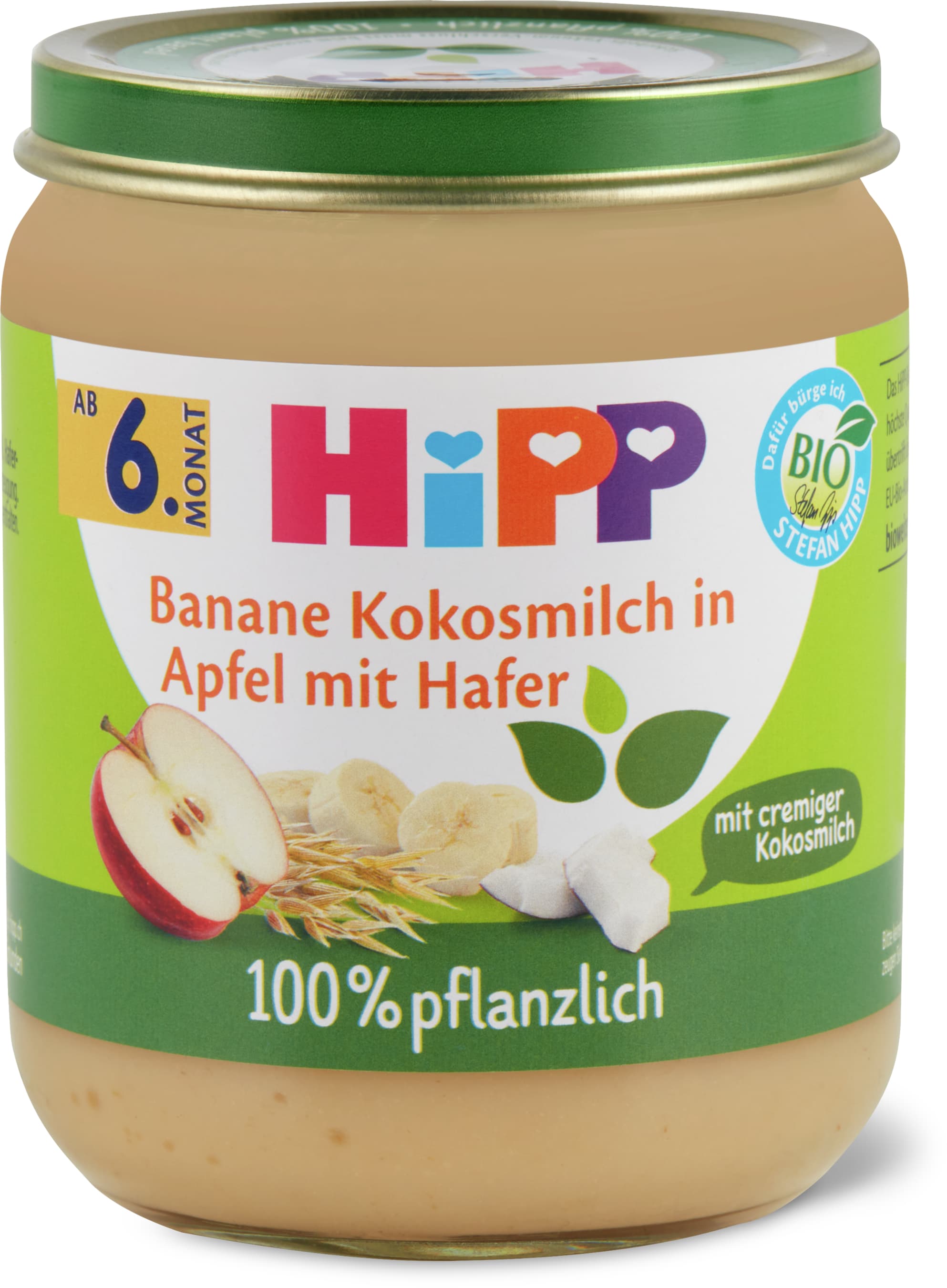 Hipp Banane & Kokosmilch in Apfel mit Hafer Brei 160g